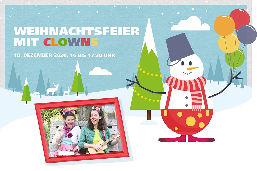 Weihnachtsfeier mit Clowns